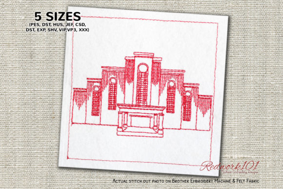 Albuquerque New Mexico Temple Redwork