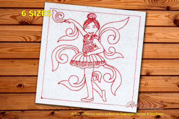 Ballerina Tutu Redwork Design