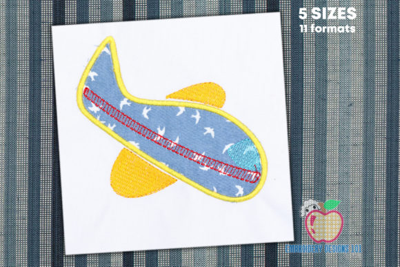 Cartoon Airplane Appliqué for Kids