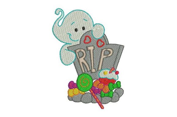 Cute Ghost: A Charming Embroidery Design for Personalized Gifts