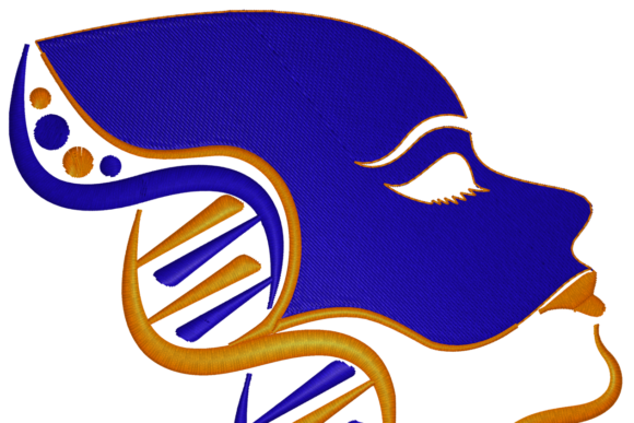 Face with DNA Hair