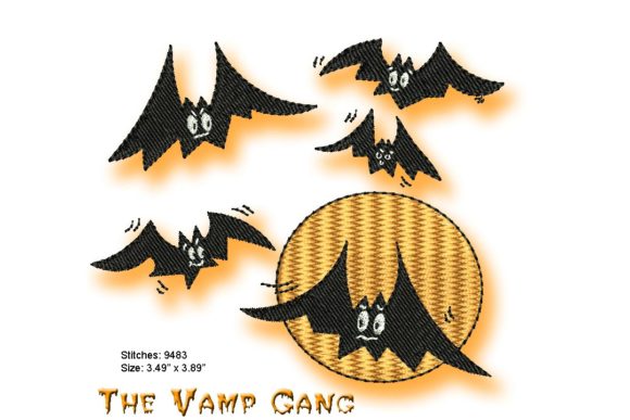 Vamps Moon: A Timeless Halloween Embroidery Gem