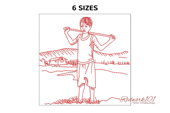Village Boy Standing in Farm