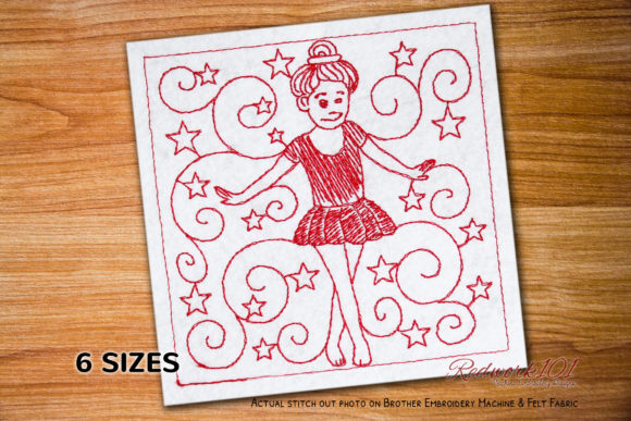 Young Ballet Dancer with Starry Pattern